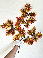 Штучні осінні гілки дуба. Дубові, осінні листя ( латекс, 12 штук), фото 3