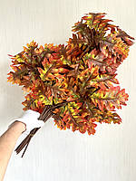 Штучні осінні гілки дуба. Дубові, осінні листя ( латекс, 12 штук), фото 3