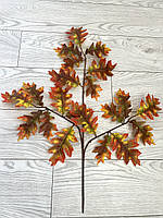 Штучні осінні гілки дуба. Дубові, осінні листя ( латекс, 12 штук), фото 8