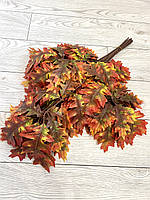 Штучні осінні гілки дуба. Дубові, осінні листя ( латекс, 12 штук), фото 5