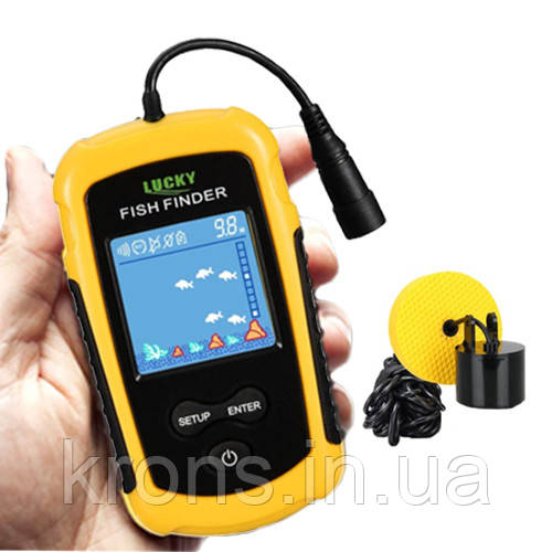 Эхолот для рыбалки до 100м, сонар портативный универсальный, FFC1108-1 ...