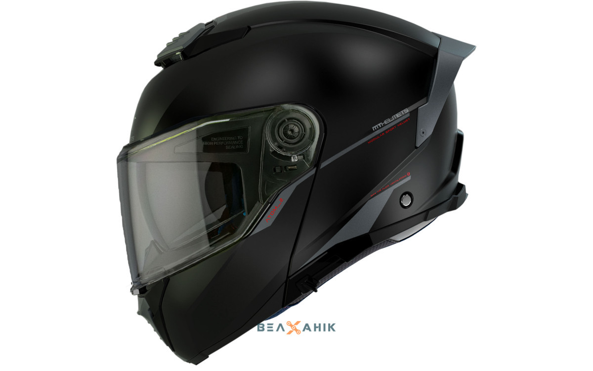 Шолом (модуляр) MT ATOM 2 SV Solid A1 Matt Black [L]