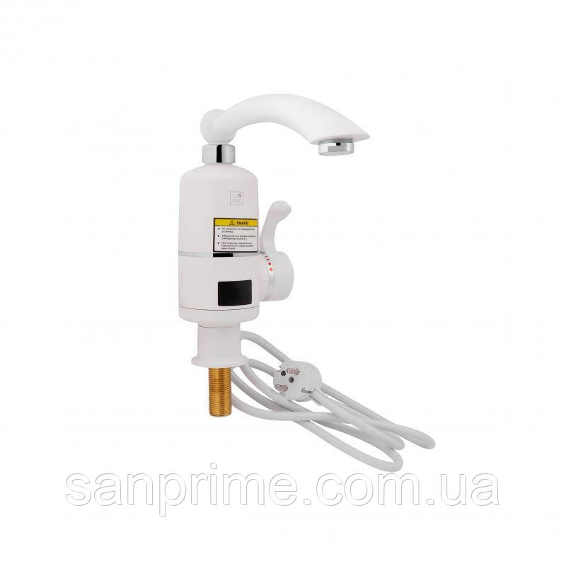 Проточний кран-водонагрівач кухонний для кухні Lidz Warm 057 LDWAR057WCR24983 White / Chrome, фото 1