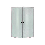 Душова кабіна Latwa SC80x80.SAT.HIGH.FR полукругла, скло Frost 4 мм + Душовий піддон KAPIELKA ST80x80x41, з, фото 4