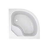 Душова кабіна Latwa SC80x80.SAT.HIGH.FR полукругла, скло Frost 4 мм + Душовий піддон KAPIELKA ST80x80x41, з, фото 10