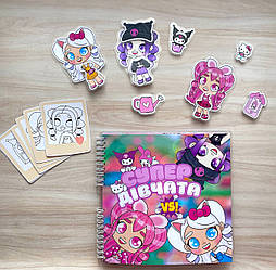 Альбом на липучках «Супер дівчата vs Hello Kitty» 21 х 21 см