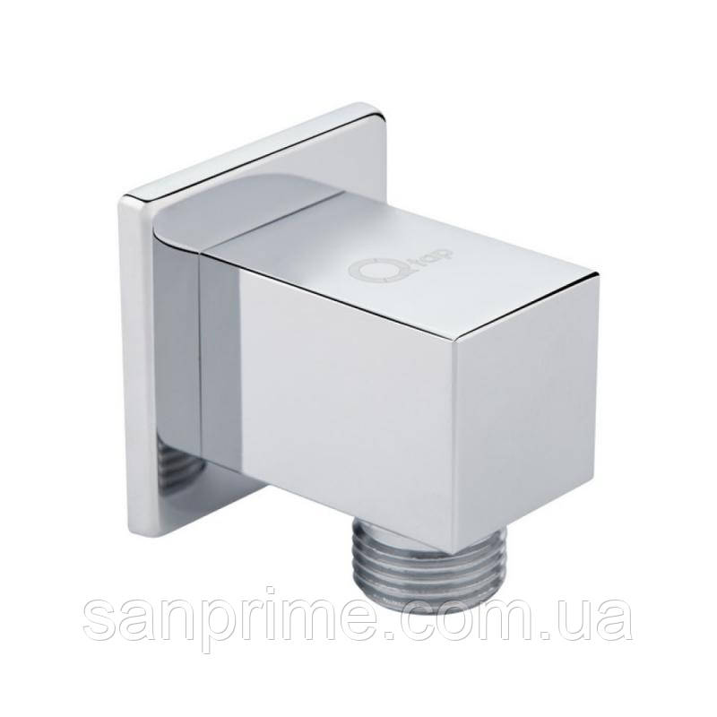 Підключення для шланга Qtap Spojeni прямокутне QTCRMB130 Chrome, фото 1