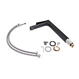 Змішувач для раковини Qtap Slavonice високий QTSLA1042H103B Black Matt, фото 4