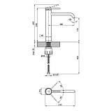 Змішувач для раковини Qtap Robin високий QTROB1060H102K Black Chrome, фото 3