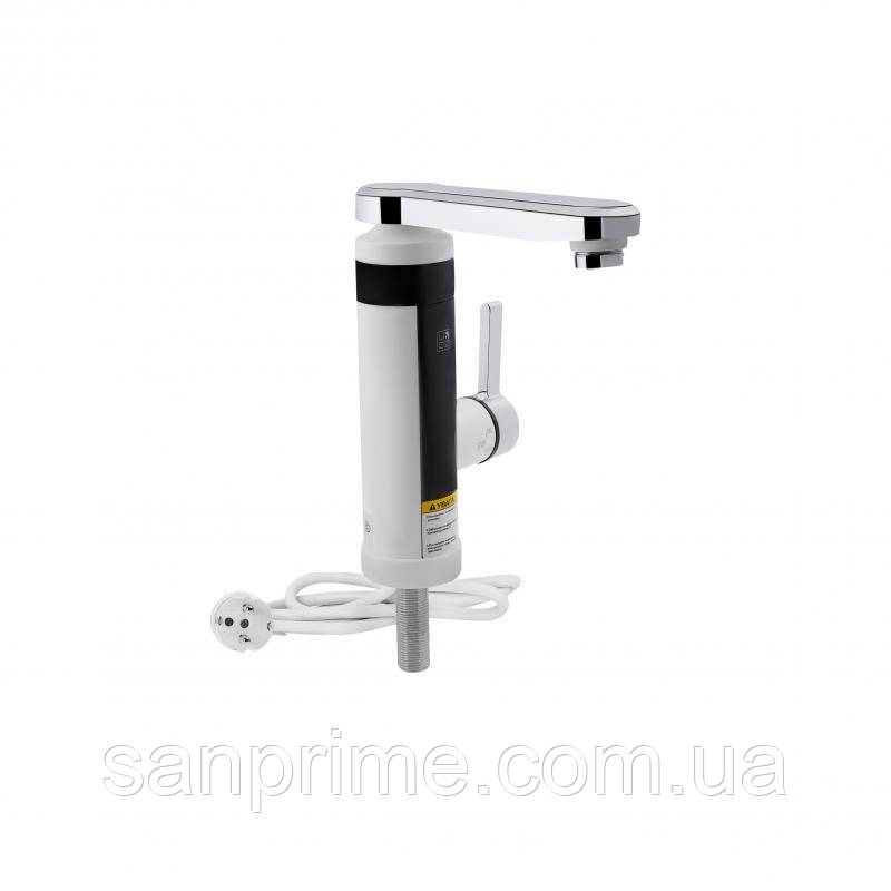 Проточний кран-водонагрівач кухонний для кухні Lidz Warm 061 LDWAR061WCR35431 White / Chrome