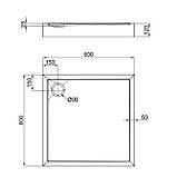 Душовий піддон Qtap Tern 308812C 80x80x12 см + сифон, фото 3