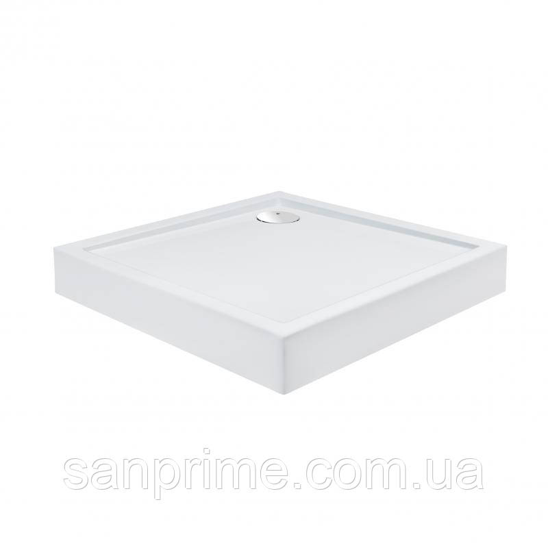 Душовий піддон Qtap Tern 309912C 90x90x12 см + сифон, фото 1