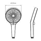 Лійка для ручного душу Qtap Rucni D 130 мм округла QTRUC125BLM45953 Black Matt, фото 2