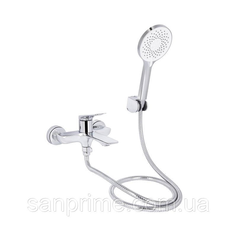 Змішувач для ванни Qtap Vlasta New (з душовим гарнітуром) QTVLA259CRM45642 Chrome