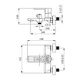 Змішувач для ванни Qtap Taurus (з душовим гарнітуром) QTTAU259BLM45662 Black Matt, фото 3