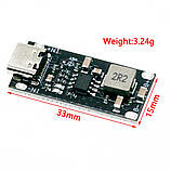 Модуль заряджання CC-CV li-ion 3.7V (4.2V) 3А DC вхідна напруга 4.5V-5.5V TYPE-C, фото 4