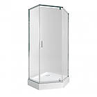 Набір Qtap душова кабіна Scorpio CRM10995-AC6 Clear 2120x900x900 мм + піддон Diamond 309912 90x90x12 см з