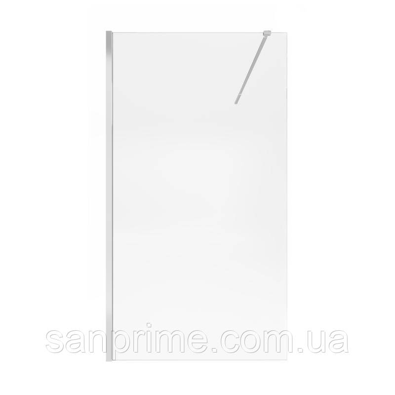 Душова перегородка Qtap Walk-In Standard CRM2011.C8 110х200 см, скло Clear 8 мм, покриття CalcLess