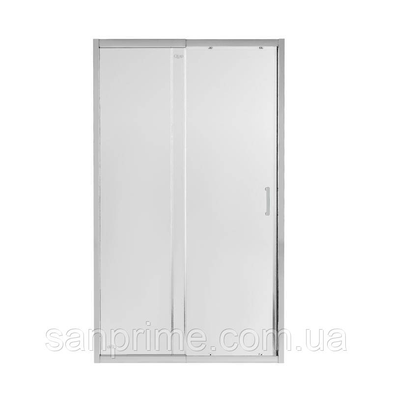 Душові двері в нішу Qtap Taurus CRM2012-13.C6 120-130x200 см, скло Clear 6 мм, покриття CalcLess