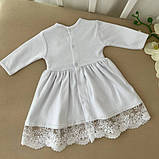 Костюм для хрещення "Світлинка" інтерлок зріст 74 см (6 – 9 місяців) Betis Білий зі срібним, фото 3