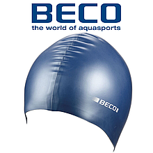 Шапочка для плавання чоловіча шапочка для басейну силіконова BECO 7397 6 Metallic синя