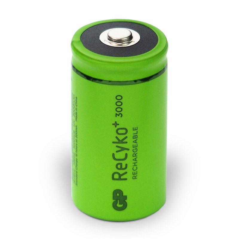 Акумулятор GP Recyko+ 3000, C/R14, 3000mAh, 3A, LSD Ni-MH, bulk, Button Top