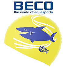 Шапочка для плавання дитяча шапочка для басейну силіконова BECO 73942 2 жовта