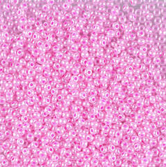 Бісер чеський Preciosa 37177, перлинний, насичений рожевий (10 г)