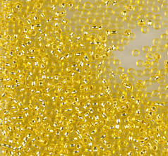 Бісер чеський Preciosa 08286, блискучій, жовтий (10 г)