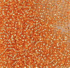 Бісер чеський Preciosa 08289, блискучій, помаранчевий (10 г)