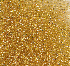 Бісер чеський Preciosa 17020, блискучій, золотистий світлий (10 г)