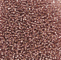 Бісер чеський Preciosa 27010, блискучій, сіро-рожевий (10 г)