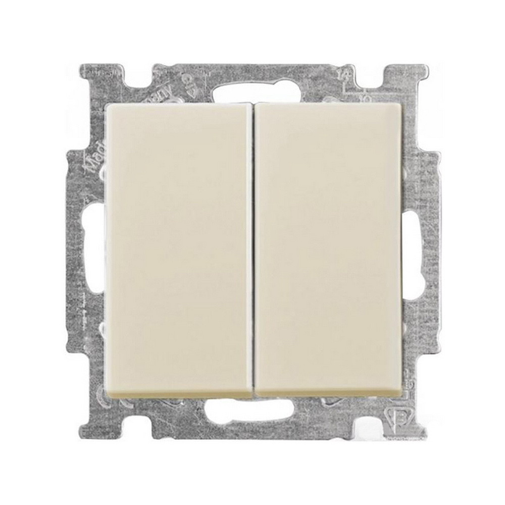 Вимикач ABB basic55 cлонова кість 2кл, фото 1