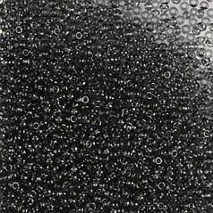 Бісер чеський Preciosa 40010, прозорий, чорнильно-сірий (10 г)