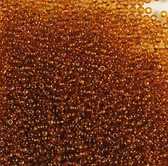 Бісер чеський Preciosa 10090, прозорий, коричневий янтарний (10 г)