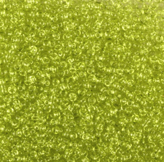 Бісер чеський Preciosa 01153, кристалічний прозорий, жовто-салатовий (10 г)