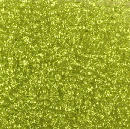 Бісер чеський Preciosa 01153, кристалічний прозорий, жовто-салатовий (10 г), фото 1