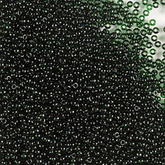 Бісер чеський Preciosa 50150, прозорий, темно-зелений (10 г)