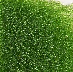 Бісер чеський Preciosa 50430, прозорий, зелений ябучний (10 г)