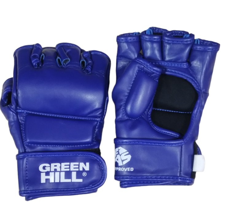 Рукавички для бойового самбо GREEN HILL MMR-0027 ліцензовані FIAS PU синій, фото 1