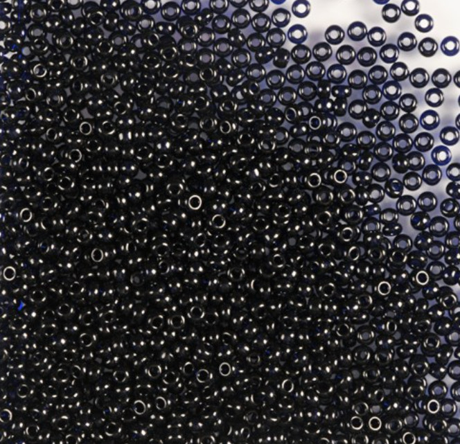 Бісер чеський Preciosa 30110, прозорий, чорнильно-синій (10 г)