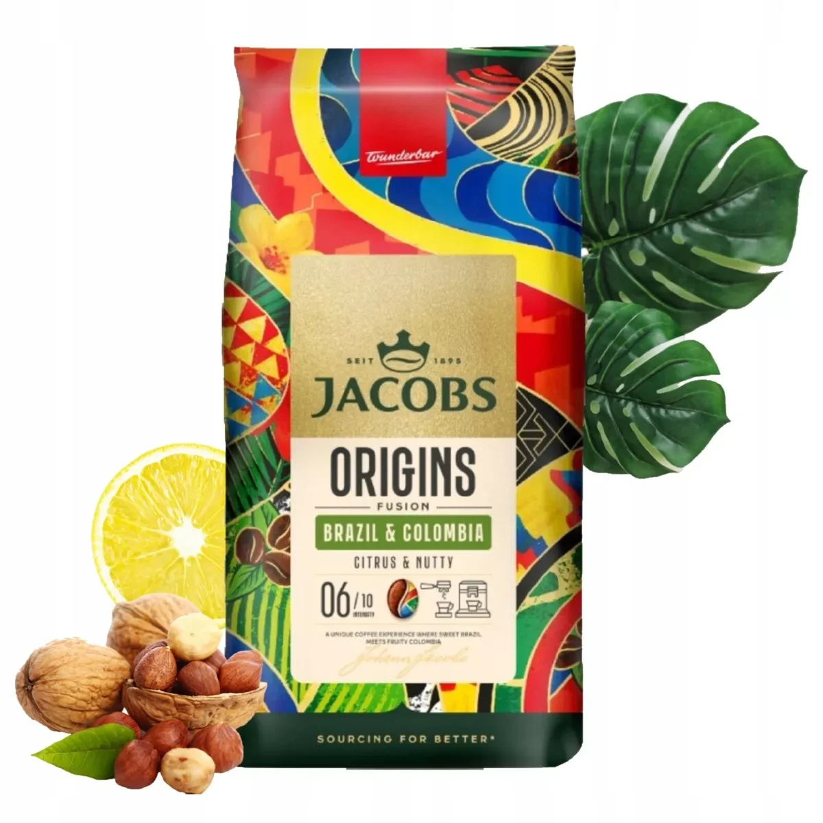 НОВИНКА! Кава в зернах Jacobs Origins Fusion BRAZIL & COLOMBIA 1000г, 100% Арабіка Оригінал