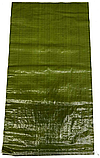 Мішки 55x105 (85г) зелені щільні господарські, мішки будівельні (під сміття) поліпропіленові, фото 9