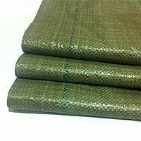 Мішки 55x105 (85г) зелені щільні господарські, мішки будівельні (під сміття) поліпропіленові