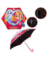 Парасолька дитяча Paw Patrol PL82133 Скай і Еверест, світловідбивна стрічка, діаметр – 89 см, довжина 69 см