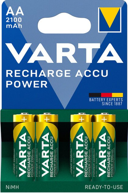 Акумулятор Varta Rechargeable Accu AA 2100 mAh BLI4 Ni-MH R2U 4008496550692