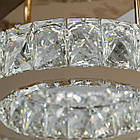 Світлодіодна кришталева люстра 40 Вт на пульті д/у з діммером і підсвічуванням основи колір каркасу золотий D-8819-2D/G, фото 3