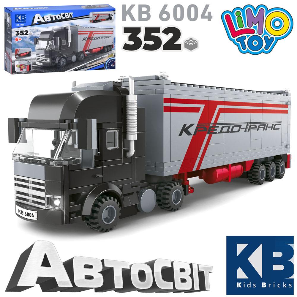 Конструктор KB 6004 (16 шт.) трейлер, 231 мм, 352йде, у кор-ці, 40-25-9 см, фото 1