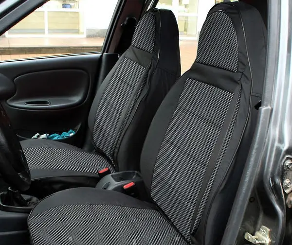 Чохли Ford Fiesta Mk6 (2002-2008) Передні Пілот сірі, фото 1