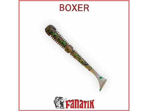 Приманка силіконова риболовна Boxer 3,5 (75 мм) колір 004 (6штуп) арт.00435B ТМ FANATIK FG, фото 1